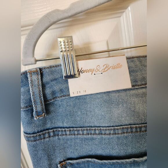 Honey & Bristle Light Wash High Waist Skinny Jeans Distressed 16 - Picture 14 of 14